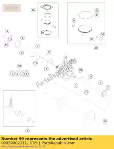 ktm 00050002311 crankshaft rep. kit sx-f 13-15 - Bottom side