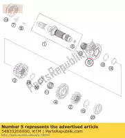 54833206000, KTM, idler gear 6. g, z=26 husqvarna ktm  exc freeride xc xcf 250 300 350 2011 2012 2013 2014 2015 2016 2017, New