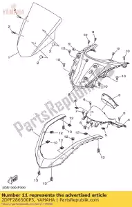 yamaha 2DPF286500P5 cover, front mdrm3 - Bottom side