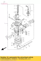 Ici, vous pouvez commander le vis, tête ronde (6a3) auprès de Yamaha , avec le numéro de pièce 978850600800: