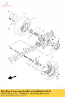 5NDF53831100, Yamaha, collar, rueda yamaha yfm 250 350 400 450 2003 2004 2005 2006 2007 2008 2009 2010 2011, Nuevo