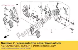 Qui puoi ordinare primavera, pad da Honda , con numero parte 45106MBB006: