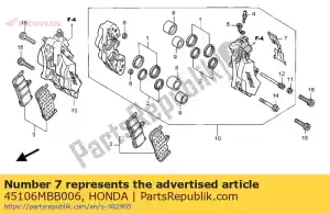 Honda 45106MBB006 primavera, pad - Il fondo