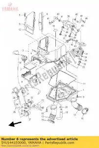 yamaha 5YU1441E0000 tampa, caixa de limpeza 2 - Lado inferior