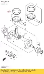 Ici, vous pouvez commander le jeu de segments, piston auprès de Suzuki , avec le numéro de pièce 1214049810: