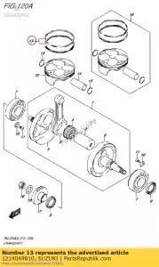 Suzuki 1214049810 jeu de segments, piston - La partie au fond