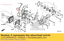 Aquí puede pedir junta, cambio de tapa de Honda , con el número de pieza 11632MW4010: