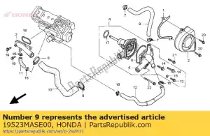 Honda 19523MASE00 hose, bypass - Bottom side