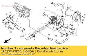 Honda 19523MASE00 slang, bypass - Onderkant