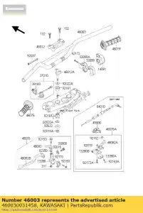 Kawasaki 460030031458 handle,p.silver - Bottom side