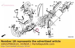 Aquí puede pedir collar, ex. Montaje de Honda , con el número de pieza 18422MBG610: