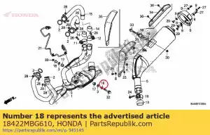 Honda 18422MBG610 collar, ex. mounting - Bottom side