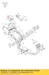 Here you can order the pressing, heat shield, rh from Triumph, with part number T2200237: