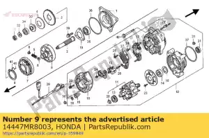 Honda 14447MR8003 spg.a, engranaje de levas - Lado inferior