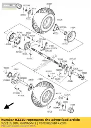 Tutaj możesz zamówić nakr? Tka ksf50a6f od Kawasaki , z numerem części 92210S188: