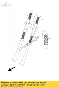 yamaha 5UN22212B000 primavera - Lado inferior