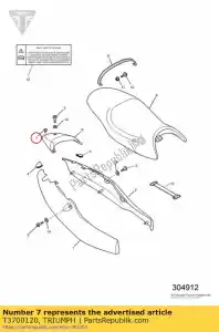 triumph T3700120 rivet, plastique - La partie au fond