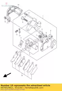 Suzuki 6970029821 calibrador traseiro gu - Lado inferior