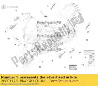 2H001178, Piaggio Group, lh decalque do painel lateral aprilia aprilia caponord zd4vkb000, zd4vkb001, zd4vkb003, zd4vkb00x, zd4vkb009 zd4vku00 1200 2015 2016 2017, Novo