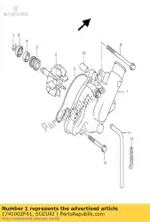 koffer, waterpomp van Suzuki, met onderdeel nummer 1741002F41, bestel je hier online: