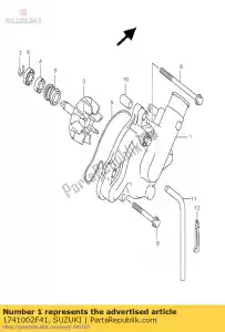 Suzuki 1741002F41 koffer, waterpomp - Onderkant