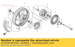 Here you can order the no description available at the moment from Honda, with part number 42303KWF950: