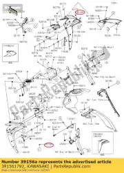 Here you can order the pad,8x30x4 from Kawasaki, with part number 391561792: