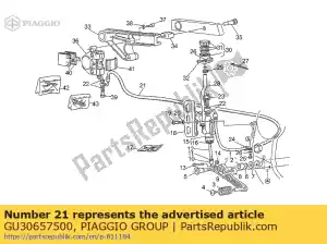 Piaggio Group GU30657500 tubo de óleo - Lado inferior