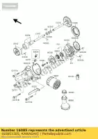 160851305, Kawasaki, tandwiel, oliepomp, 37t kawasaki z  a zx9r ninja d e zx10r c f police p zx 9r z1000 1000 900 , Nieuw