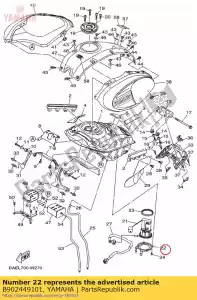 yamaha B902449101 suporte, bomba de combustível - Lado inferior