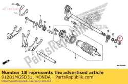 Ici, vous pouvez commander le joint d'huile, 16x24x5 auprès de Honda , avec le numéro de pièce 91201MGSD31: