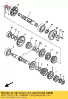 55V171510200, Yamaha, gear, 5th pinion yamaha xt 350 1986 1987 1988 1991 1992, New