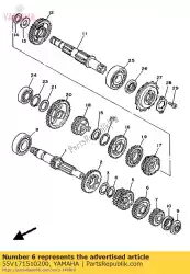 Ici, vous pouvez commander le pignon, 5e pignon auprès de Yamaha , avec le numéro de pièce 55V171510200: