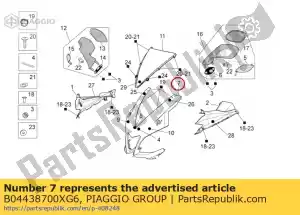 Piaggio Group B04438700XG6 carenado delantero amarillo - Lado inferior