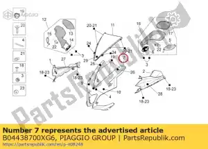 Piaggio Group B04438700XG6 front fairing yellow - Bottom side