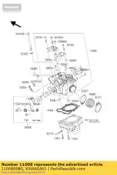 Here you can order the head-comp-cylinder from Kawasaki, with part number 110080080: