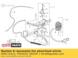 Aprilia AP8114222, Chokekabel. schwarz, OEM: Aprilia AP8114222