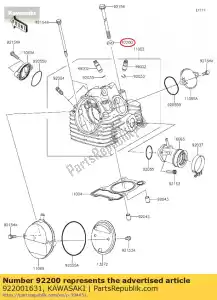 Kawasaki 922001631 podk?adka, 8,2x17x2,3 - Dół