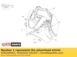 aprilia AP8268963 scudo anteriore. ciano - Il fondo