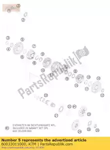 ktm 60033011000 idler gear 1.g '600 1s35 - Bottom side