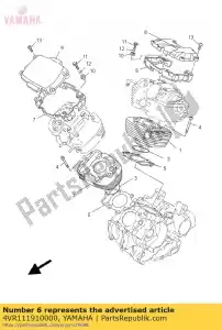 yamaha 4VR111910000 cover, cylinder head 1 - Bottom side