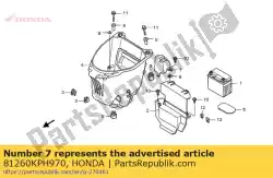 Qui puoi ordinare nessuna descrizione disponibile al momento da Honda , con numero parte 81260KPH970: