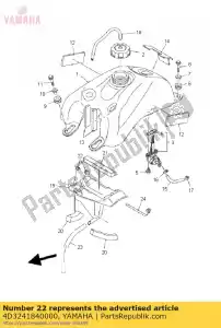 yamaha 4D3241840000 amortecedor, localizando 4 - Lado inferior