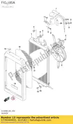 Qui puoi ordinare copertura, radiatore da Suzuki , con numero parte 1776040H00: