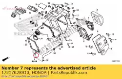 Here you can order the no description available from Honda, with part number 17217K28910: