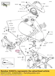 Qui puoi ordinare morsetto, tubo da Kawasaki , con numero parte 920371104: