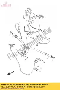 yamaha 913120500800 tornillo - Lado inferior