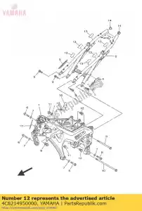 yamaha 4C8214950000 parafuso, ajuste do motor - Lado inferior