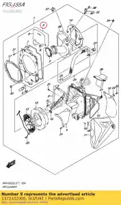 Suzuki 1372102J00 boîtier, filtre à air - La partie au fond