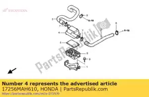 honda 17256MAH610 caso, sub filtro de ar - Lado inferior